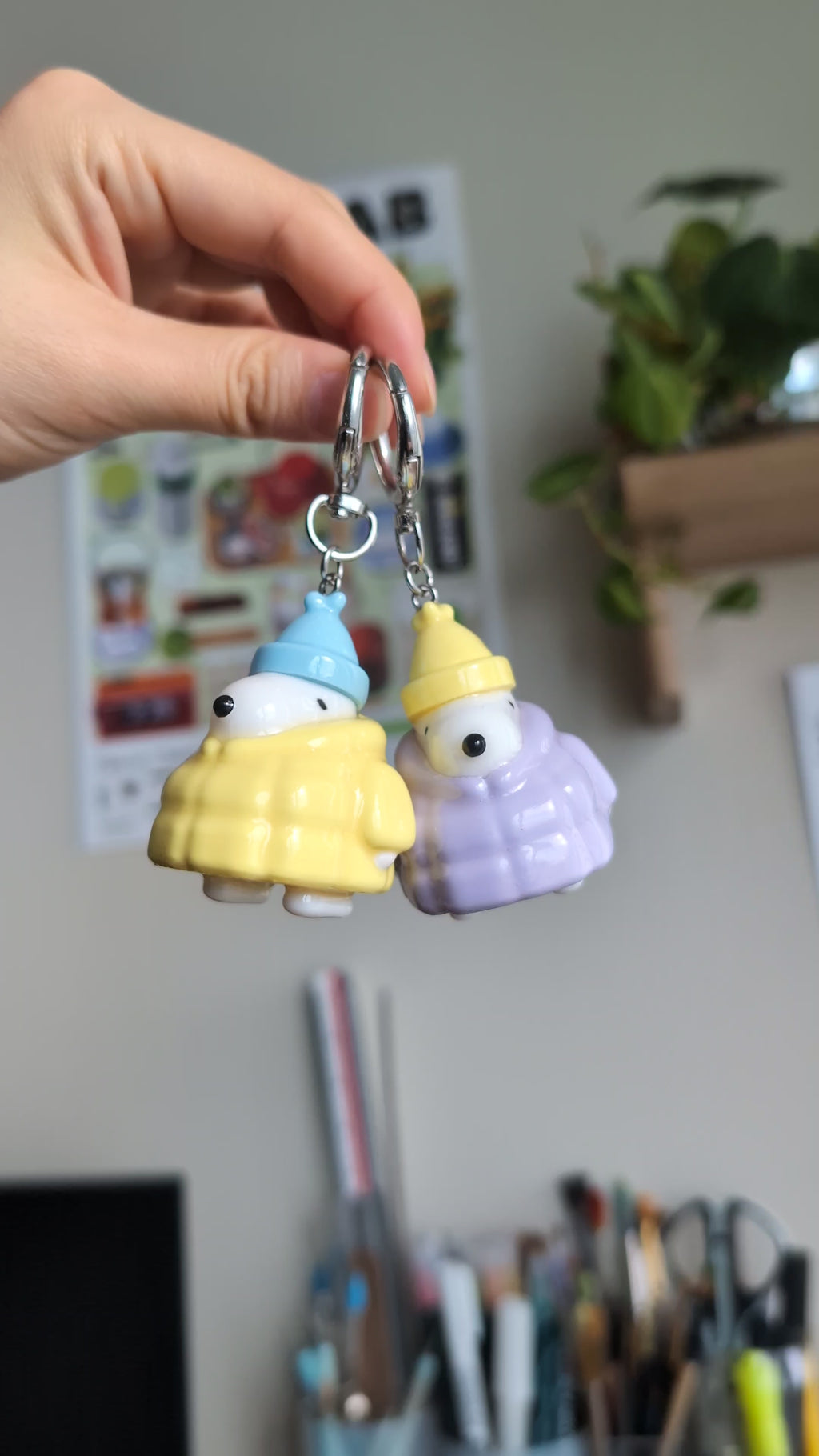 Puffer Pups Keychain & Desk Friend