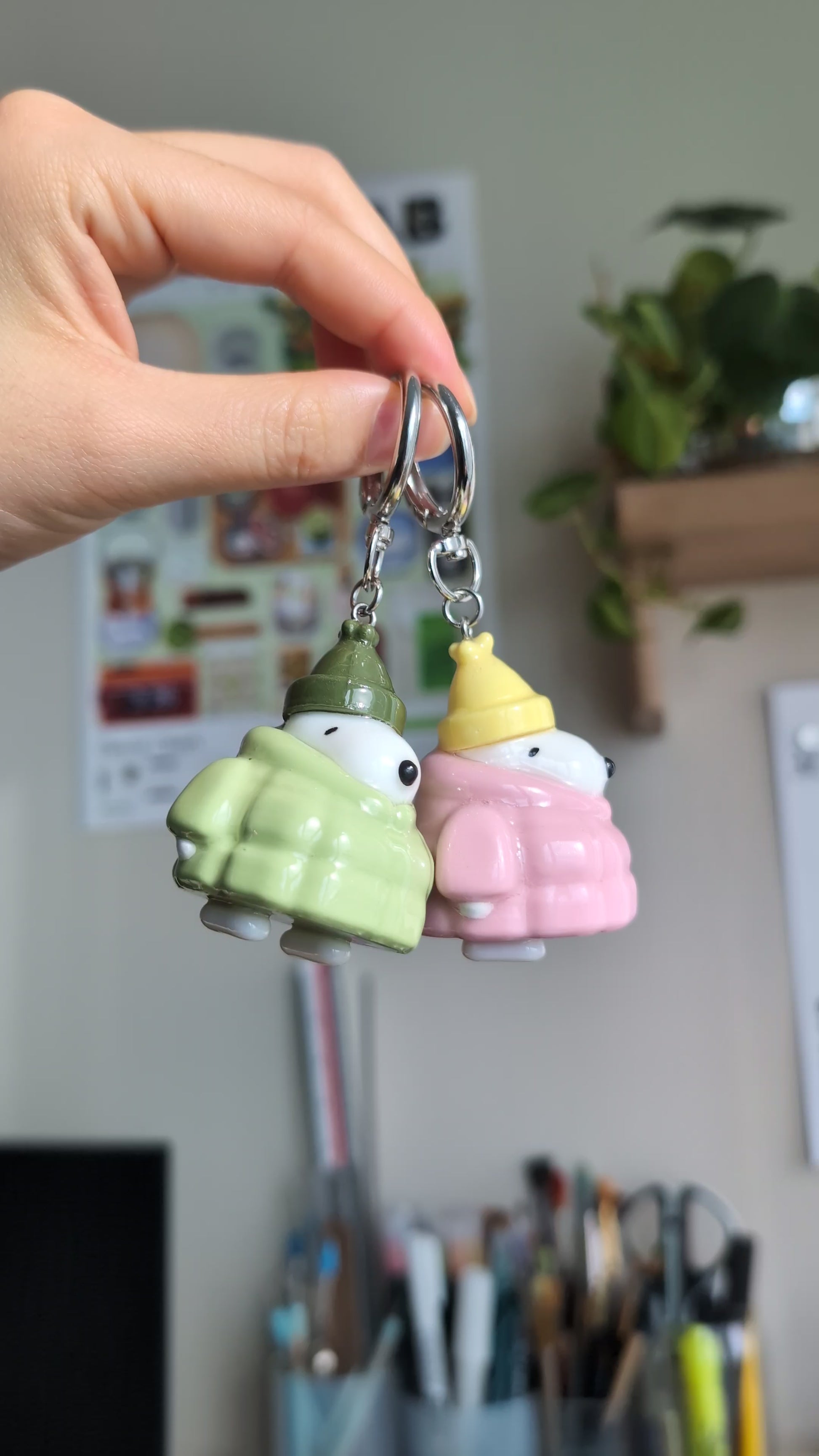 Puffer Pups Keychain & Desk Friend