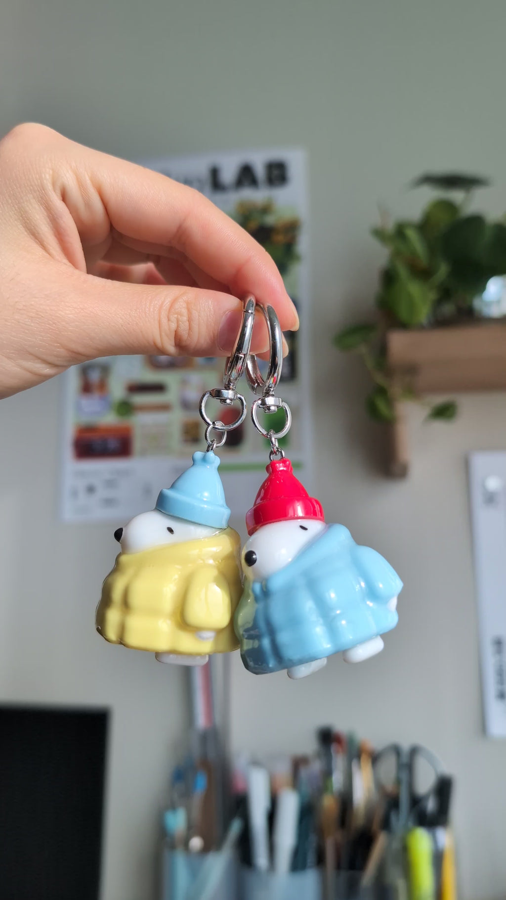 Puffer Pups Keychain & Desk Friend