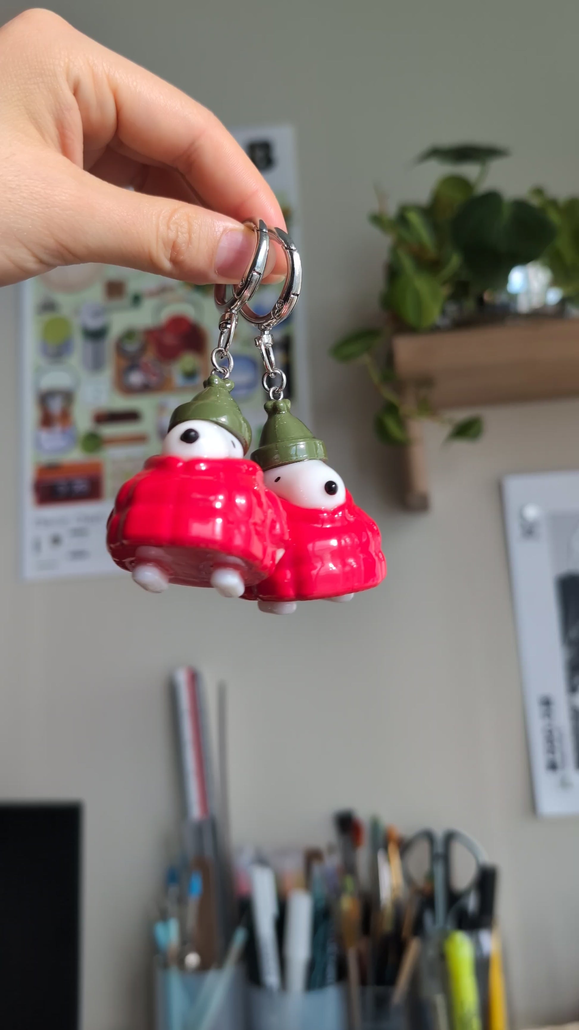 Puffer Pups Keychain & Desk Friend