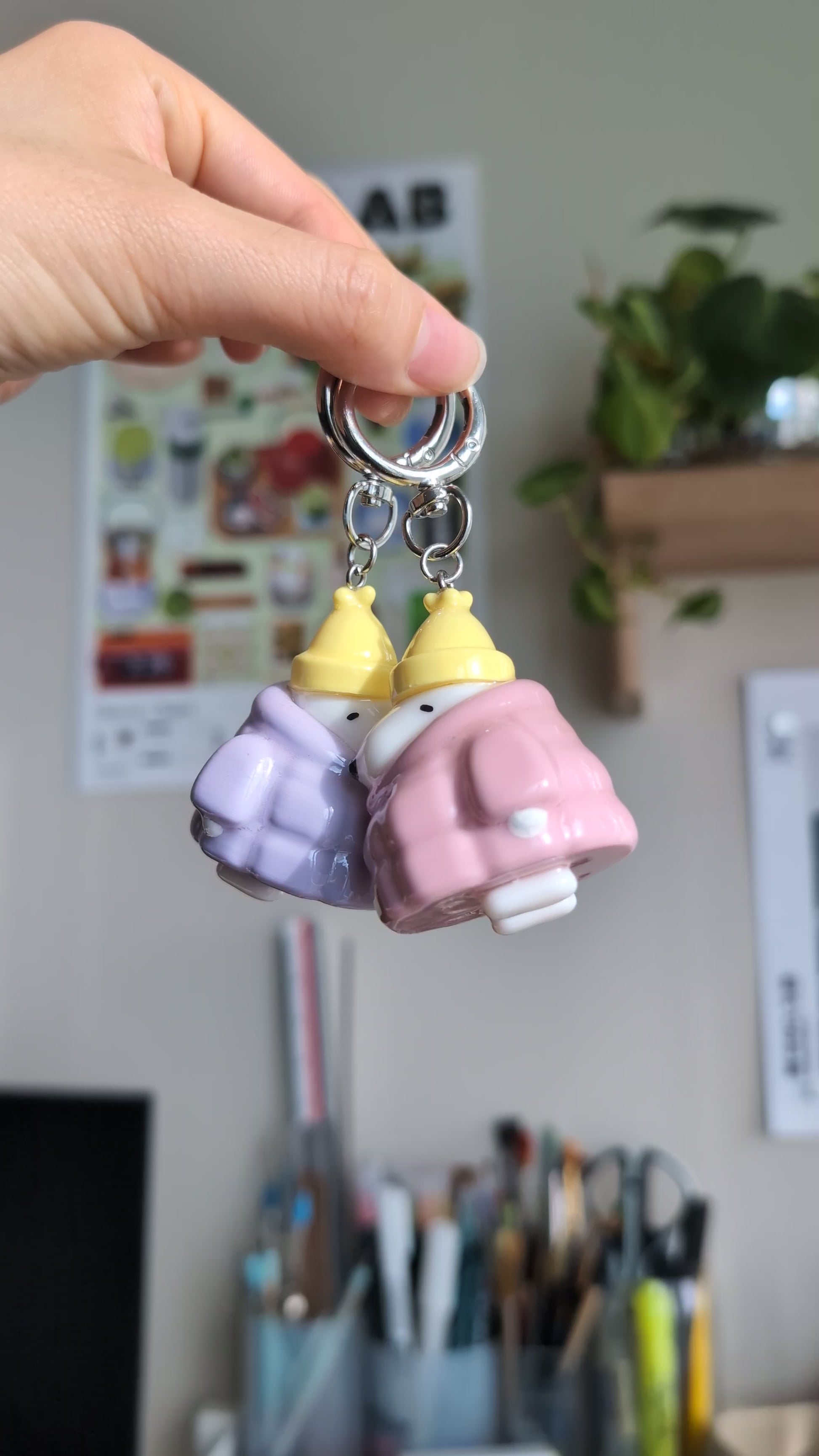 Puffer Pups Keychain & Desk Friend
